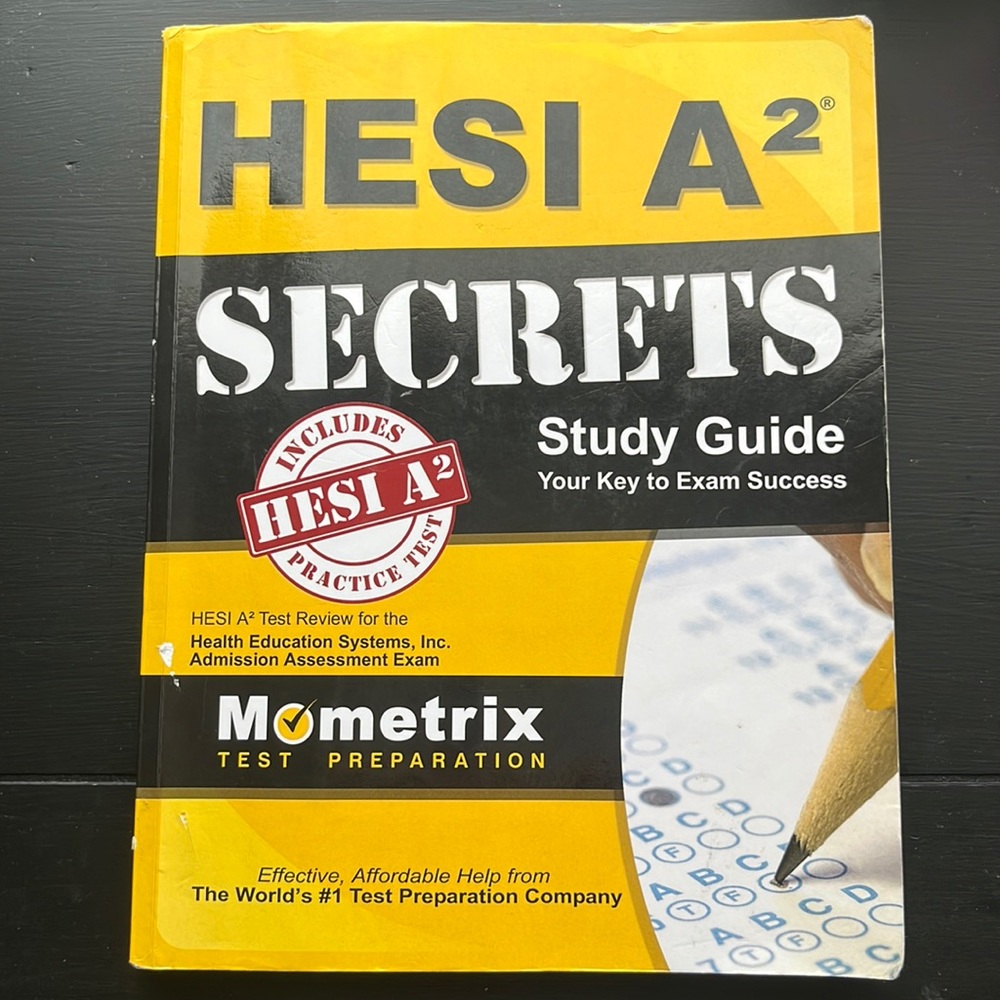Hesi A2 Secrets Study Guide. 👍🏼used condition, a few pages w/high/bent pages.